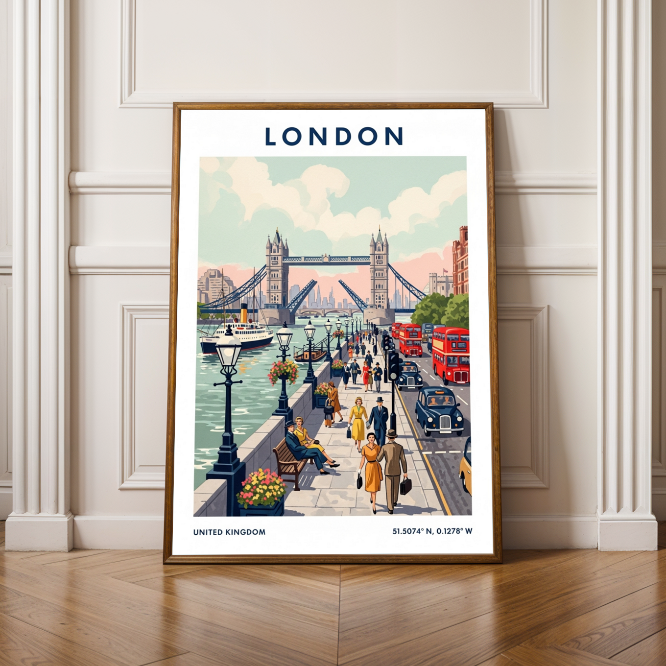 London Vintage Poster - Classic British Travel Wall Art