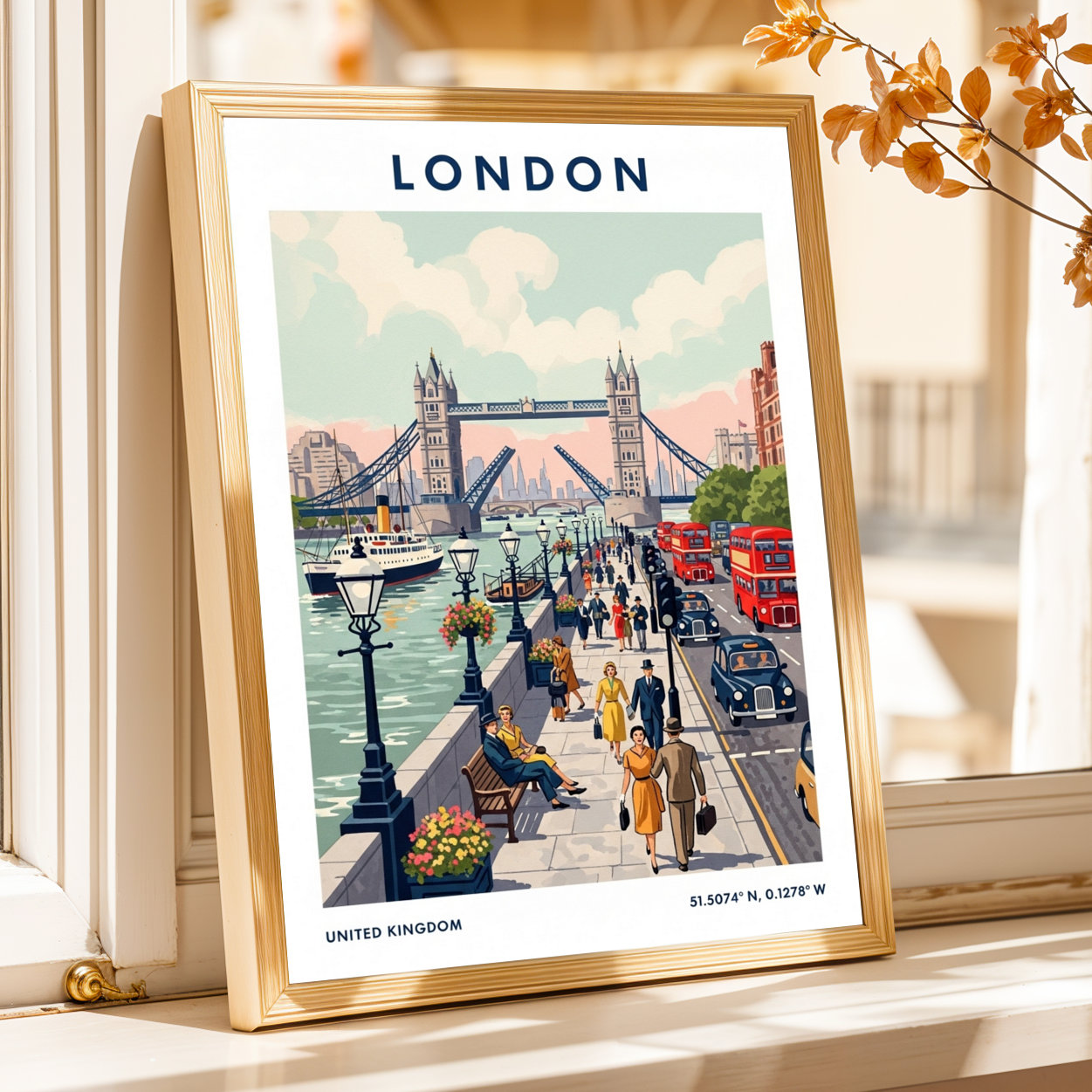 London Vintage Poster - Classic British Travel Wall Art