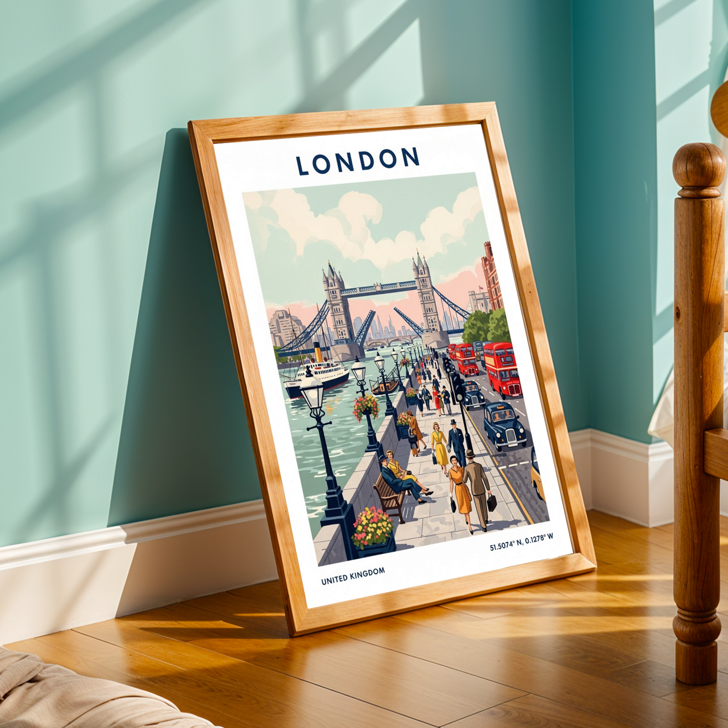 London Vintage Poster - Classic British Travel Wall Art
