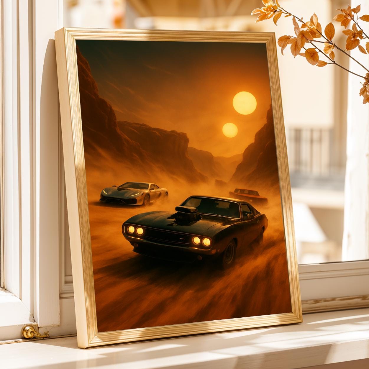 Fast and Furious Pod Race Poster - Desert Racing Sci-Fi Art
