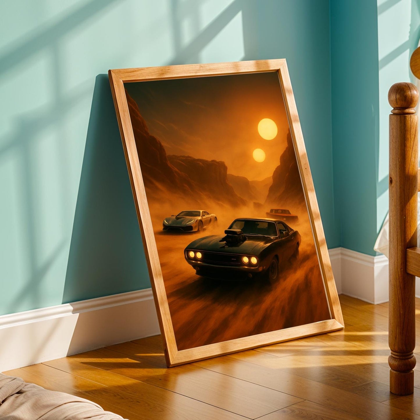 Fast and Furious Pod Race Poster - Desert Racing Sci-Fi Art