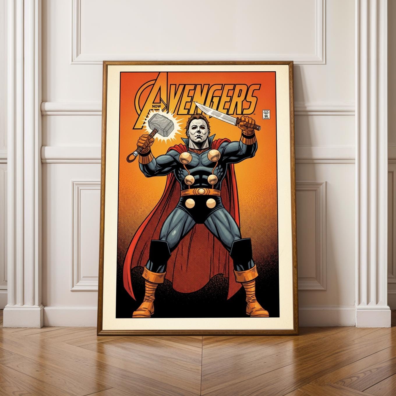 Michael Myers as THOR Poster - Comic Book Art Print