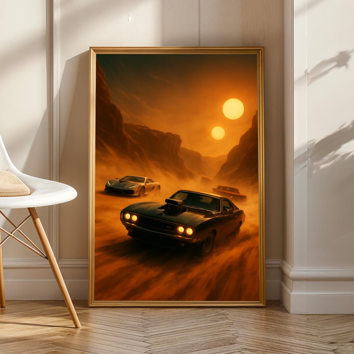 Fast and Furious Pod Race Poster - Desert Racing Sci-Fi Art