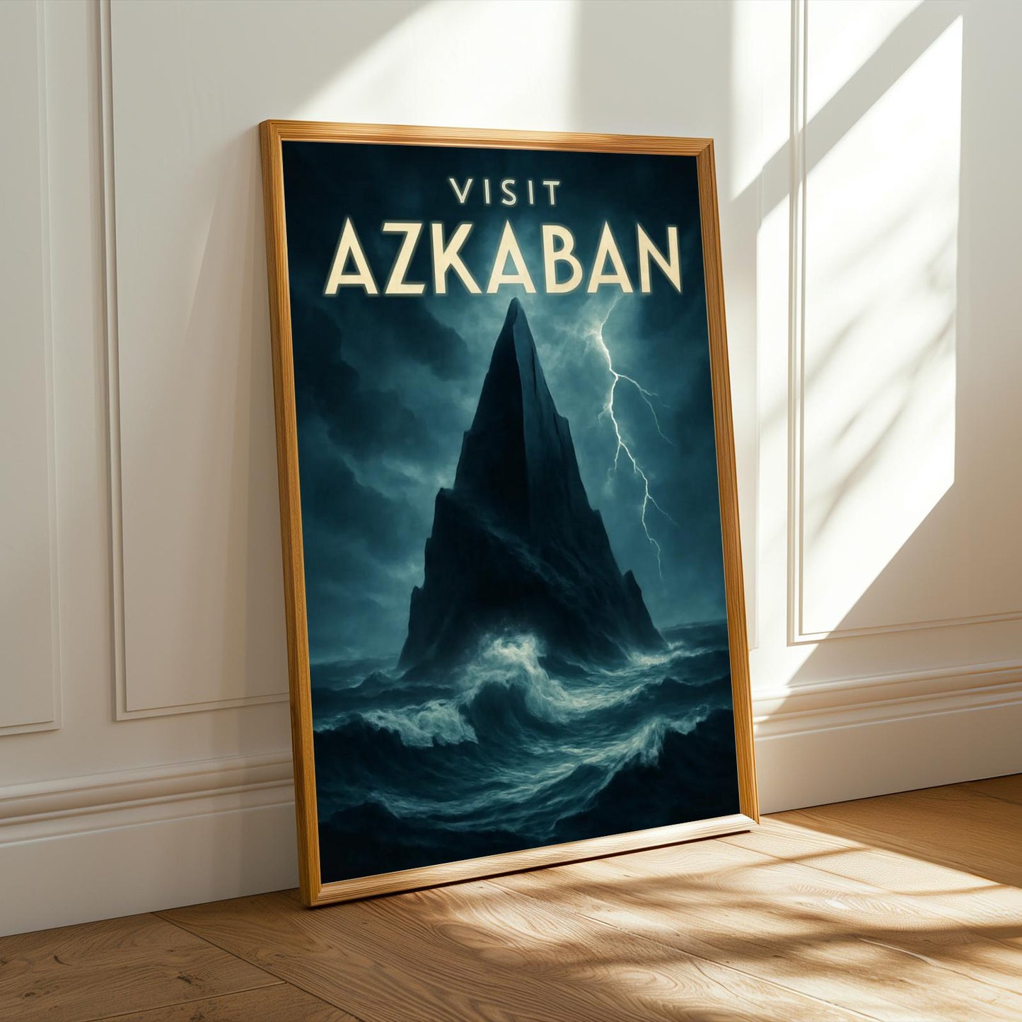Azkaban Prison Fantasy Poster - Stormy Sea Art Print