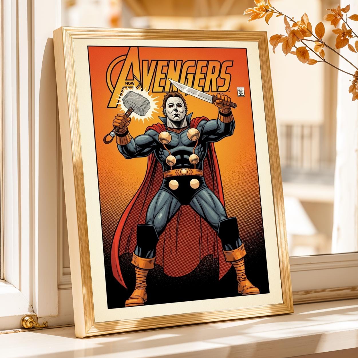 Michael Myers as THOR Poster - Comic Book Art Print
