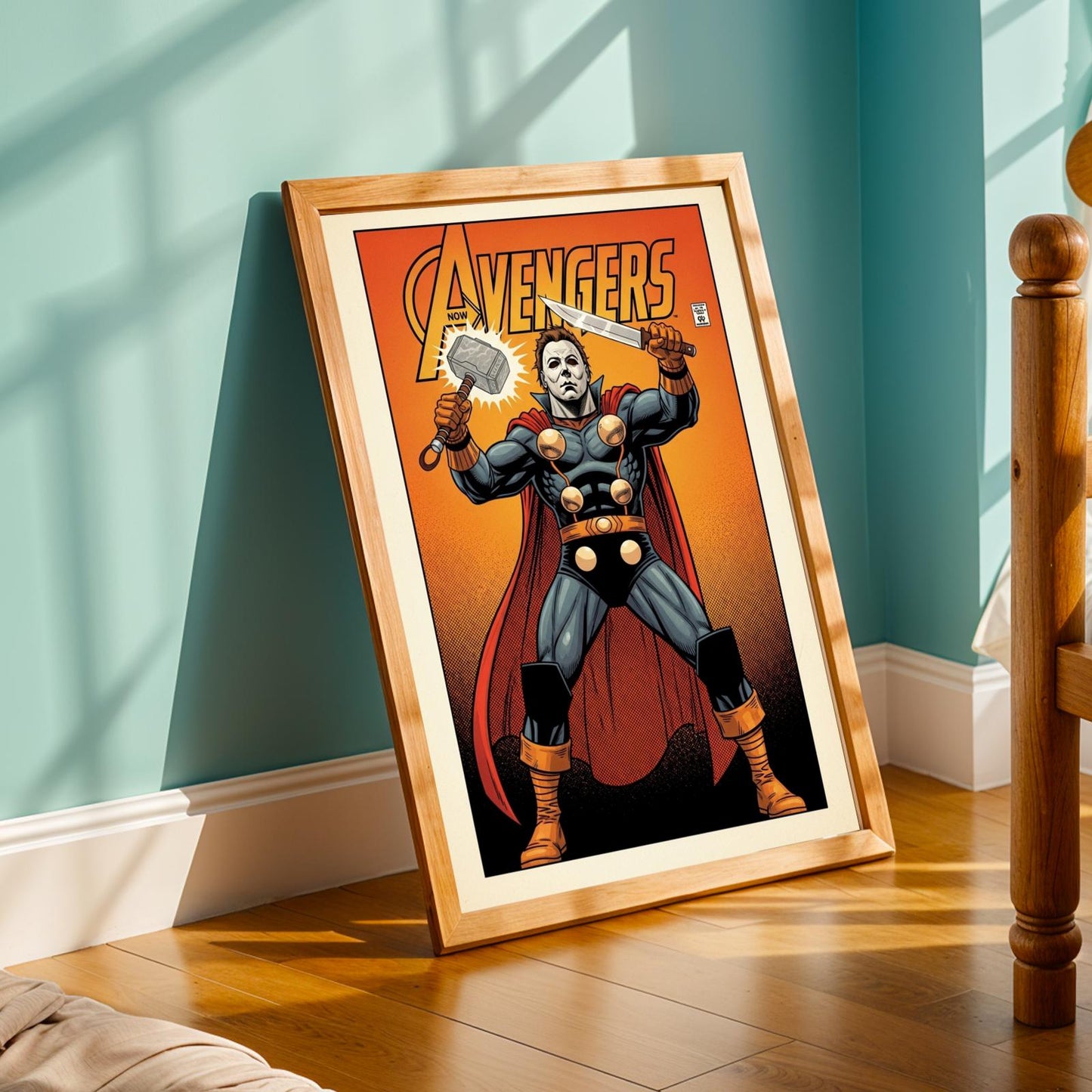 Michael Myers as THOR Poster - Comic Book Art Print