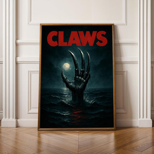 JAWS x Nightmare on Elm Street Poster - CLAWS Horror Art