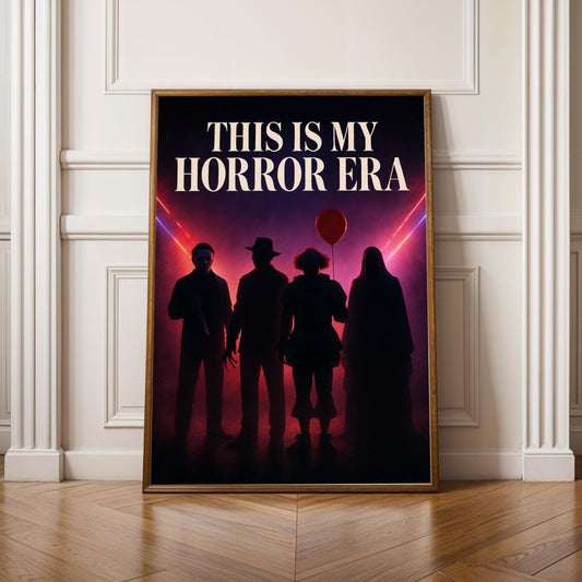 Horror Silhouetted Figures Poster - Vintage Cinematic Art
