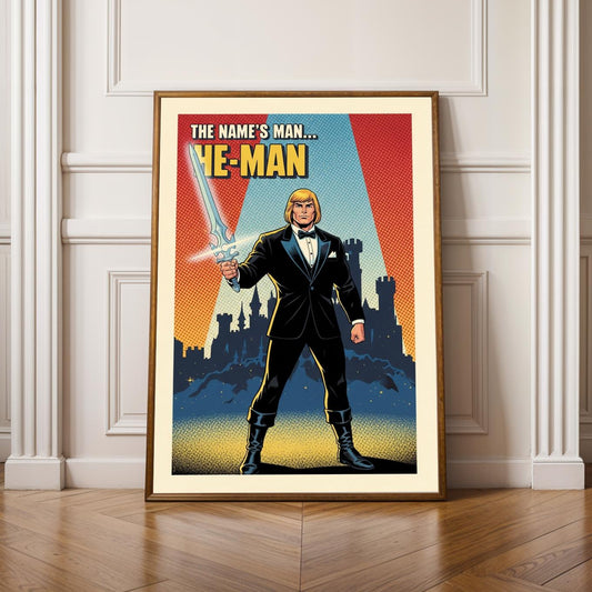 He-Man Figure Comic Book Poster - Retro Pop Art Print