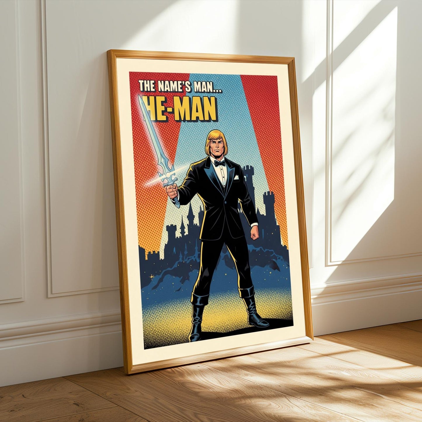 He-Man Figure Comic Book Poster - Retro Pop Art Print
